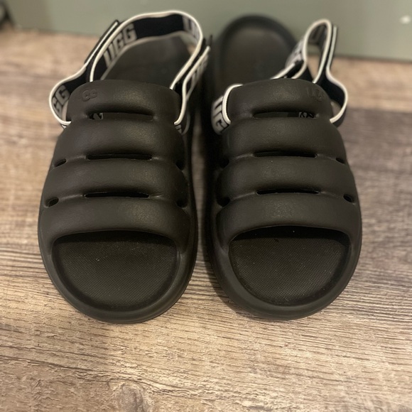 UGG black Sport Yeah Sandals - Womens 7 shoes slides sling back adjustable - Picture 2 of 4